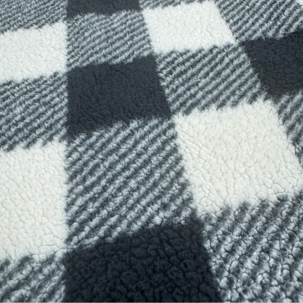 Columbia West Bend Sherpa Jacket Women’s Medium Black & White Check Sherpa Cozy - Picture 7 of 10